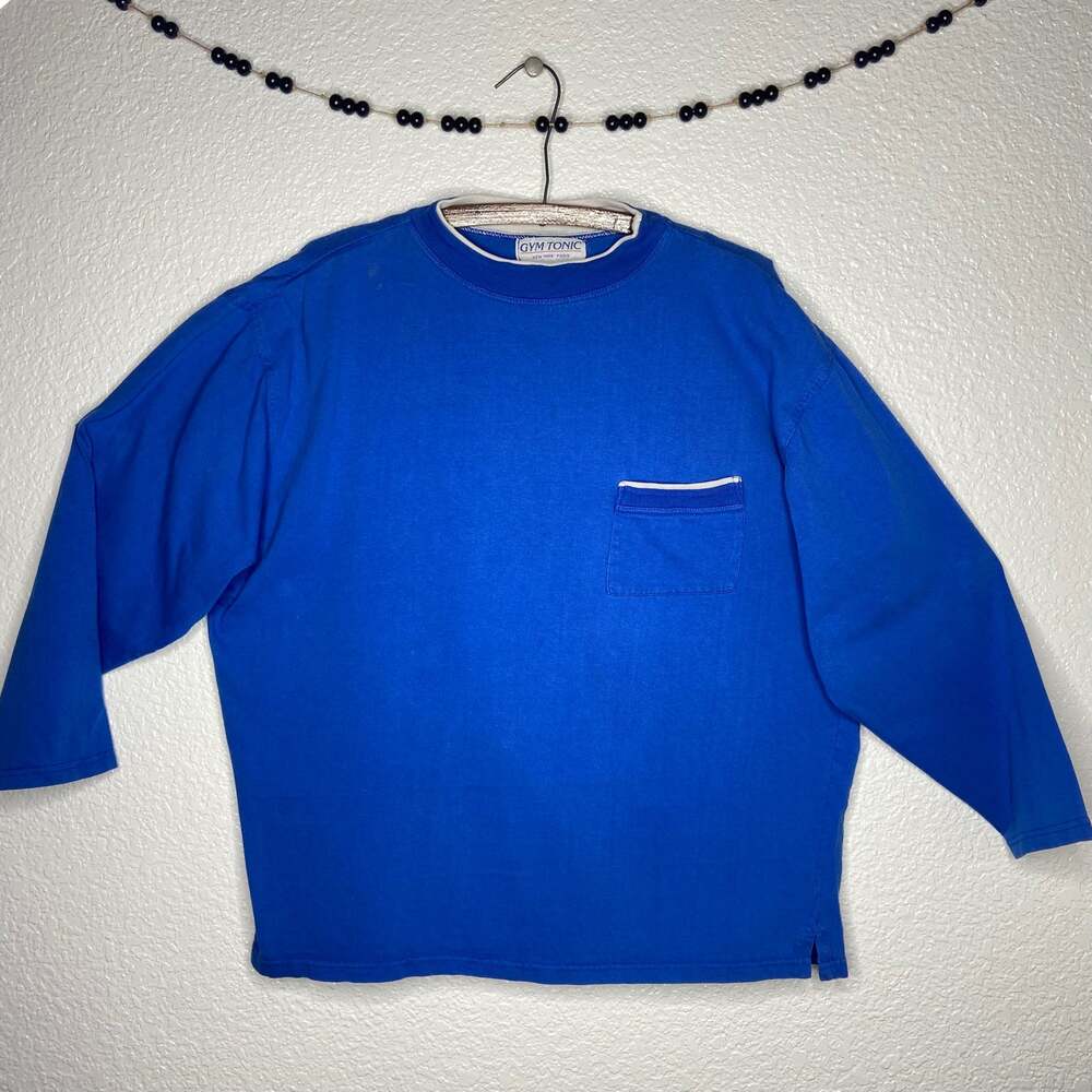 Vintage Gym Tonic Cotton Blue Shirt